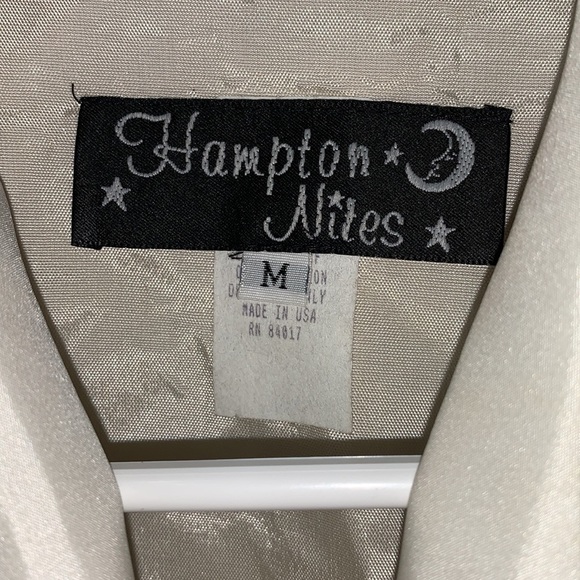 HAMPTON Nites Black and Ivory Lace Button up sleeveless blouse Size M - Picture 3 of 5